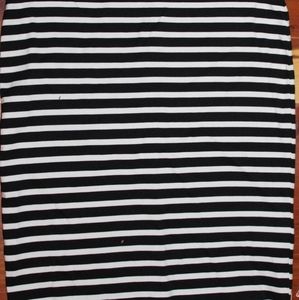 Black and white striped skirt